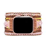 Suitable for Apple iwatch pink crystal watch strap