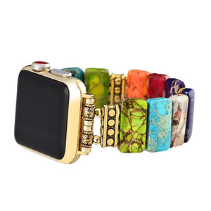 Suitable for Apple iwatch color stone watch strap